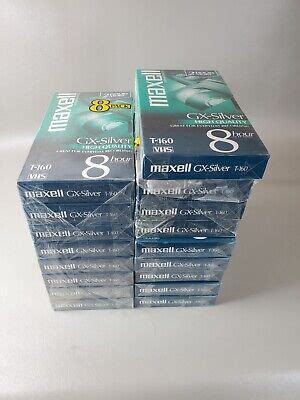 Maxell Gx Silver Vhs Video Tapes High Quality T Blank Hours