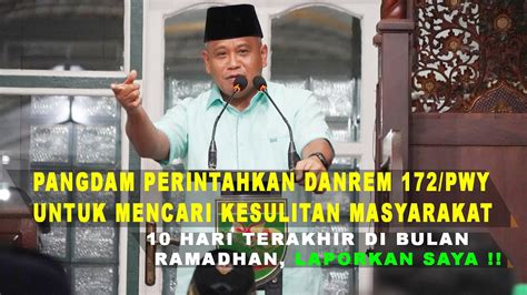 Pangdam Cenderawasih Perintahkan Danrem Pwy Untuk Mencari Kesulitan