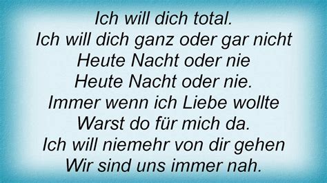 Roland Kaiser Ganz Oder Gar Nicht Lyrics Youtube