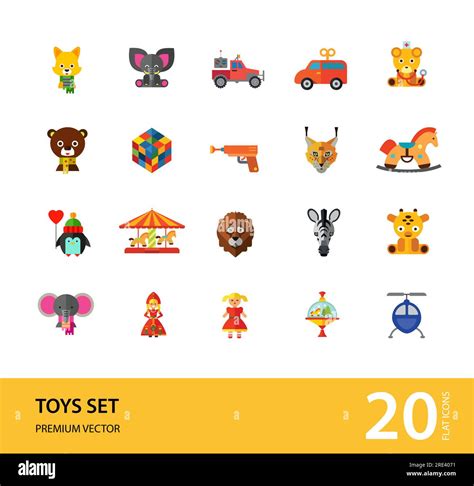 Toys Icons Set Stock Vector Image And Art Alamy