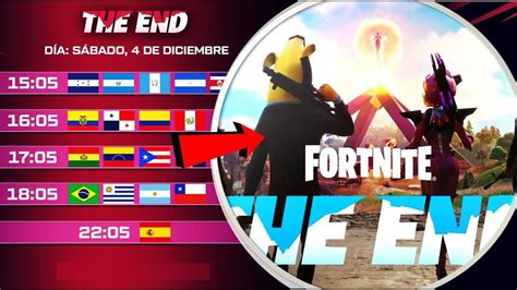 A QUE HORA ES EL EVENTO FINAL De FORTNITE HORARIOS OFICIALES