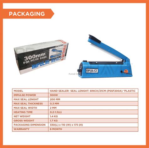 Ready Stock Bravo Quality Universal Pin Plug Hand Impulse Sealer