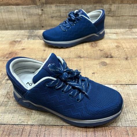 Zeba Hands Free Slip On Walking Shoes Comfort Blue Mesh Size Womens