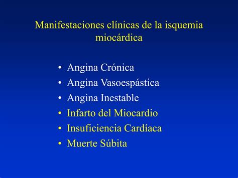 Ppt Manifestaciones Cl Nicas De La Isquemia Mioc Rdica Powerpoint