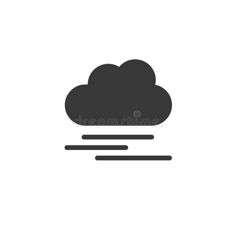 Heavy Fog And Cloud Icon Weather Glyph Vector Illustration Stock