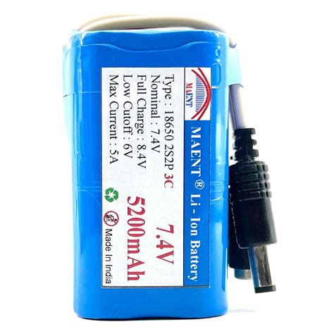 Maent V Lithium Ion Rechargeable Battery S P Wire Dc Deans