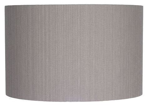 Pacific Lifestyle Lino Cm Grey Self Lined Linen Drum Shade At