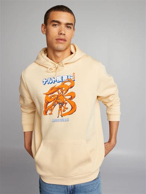 Sweat Naruto En Molleton Beige Kiabi