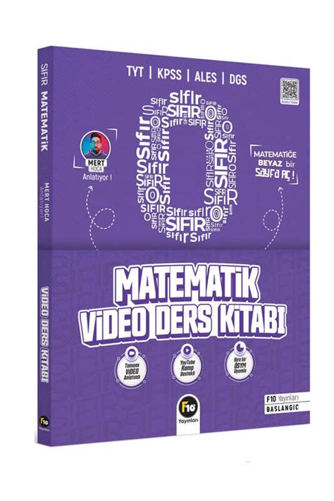 F10 Yayınları 2024 Mert Hoca İle Sıfırdan Matematik Video Ders Kitabı