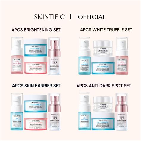 Jual Skintific 4pcs Glowing Paket Skincare With Msh Niacinamide 5x