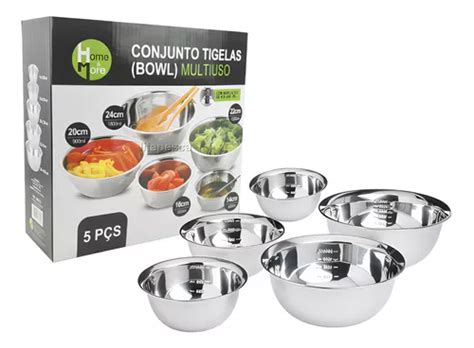 Kit Tigelas Bowls Em A O Inox De Excelente Qualidade Mercadolivre