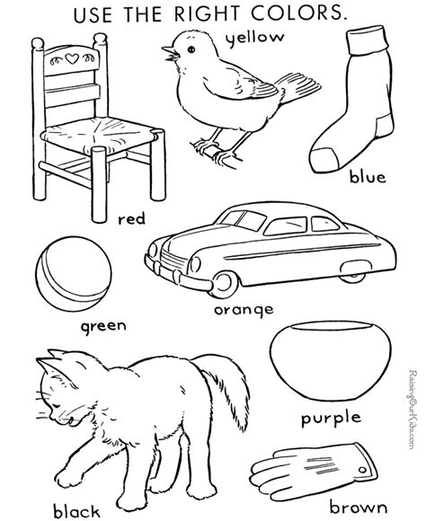 Following Directions Coloring Sheets