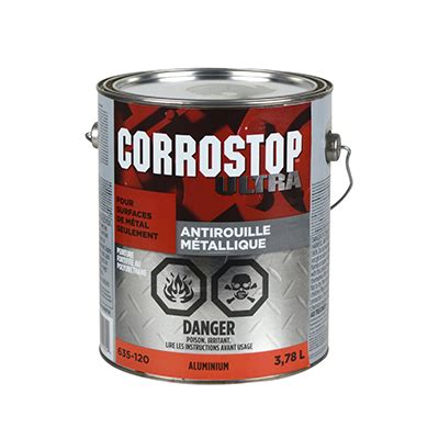 Peinture antirouille fini métallique CORROSTOP Aluminium 946 ml