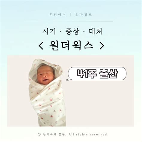 원더윅스 뜻 · 기간 · 시기 · 증상 · 대처 · 계산 방법 알아보기 네이버 블로그