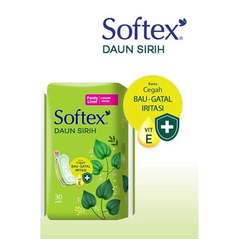 Jual SOFTEX Pantyliner Daun Sirih Longer Wider 30s Kemasan Baru