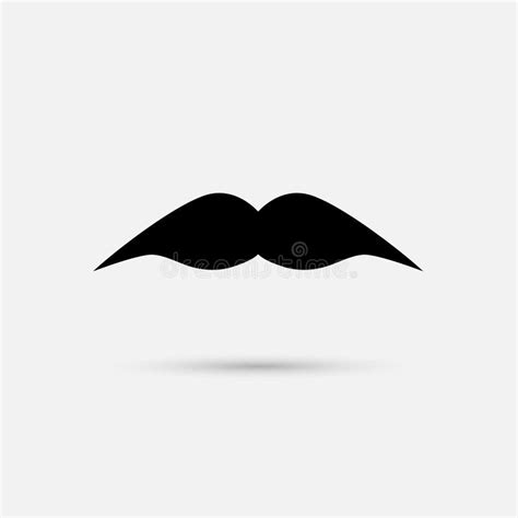 Bigode no fundo branco ilustração do vetor Ilustração de projeto