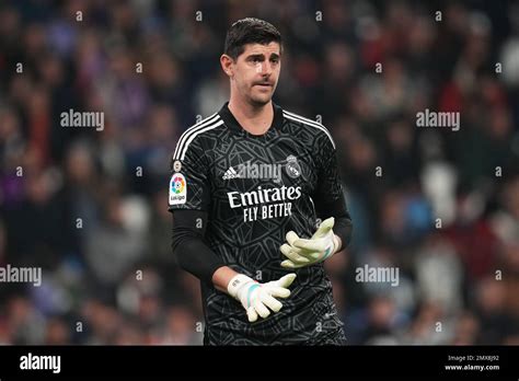 Madrid Spain 02 02 2023 Thibaut Courtois Of Real Madrid During The