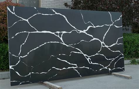 Good Quality Calacatta Black Quartz Slabs