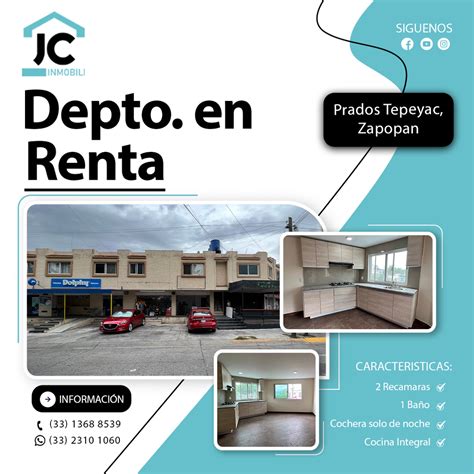 Departamento En Renta En Av Xochitl Colonia Prados Tepeyac Zapopan