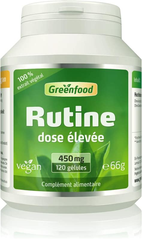 Greenfood Rutine Mg Dose Lev E G Lules Sans Additifs