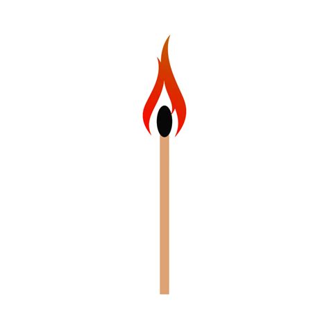 Match Flame White Background