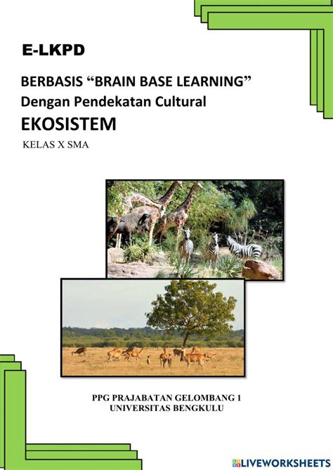 E Lkpd Ekosistem Berbasis Crt Worksheet Live Worksheets