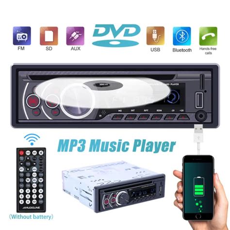 RADIO DE VOITURE stéréo 1 din lecteur DVD CD Bluetooth appel mains