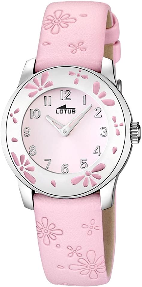 Lotus Reloj Analógico Para Niñas De Cuarzo Con Correa En Cuero 159502 Amazones Relojes