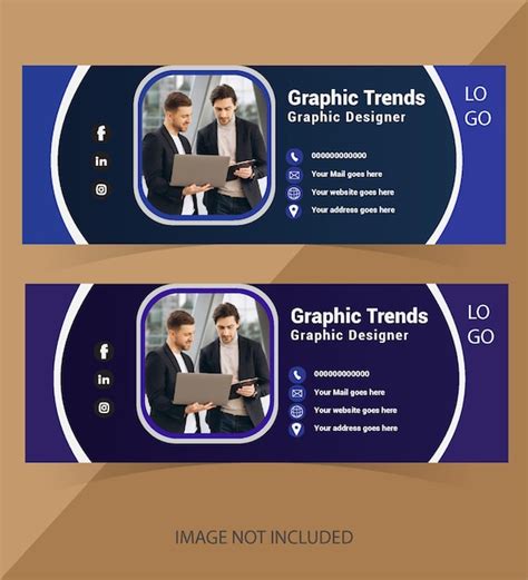 Premium Vector Professional Email Signature Or Email Footer Design Template