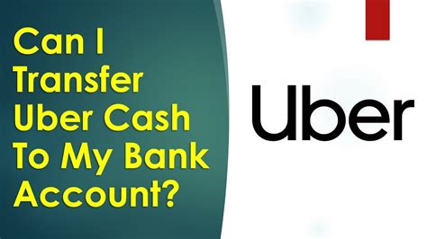 How To Transfer Uber Cash To My Bank Account Youtube