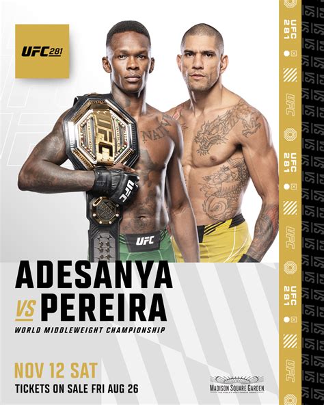 Israel Adesanya Vs Alex Pereira Headlines Ufc 281 At Msg