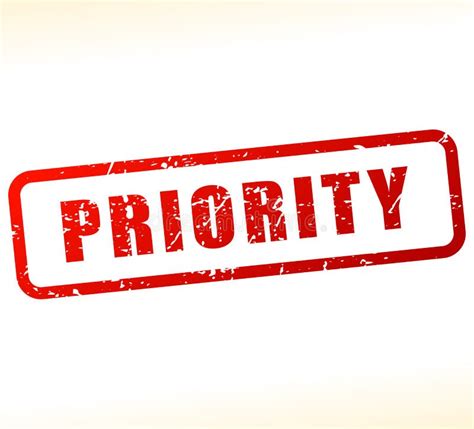 Priority Stamp Stock Illustration Illustration Of High