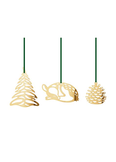 Georg Jensen Large Ornament Set Christmas Tree Decorations