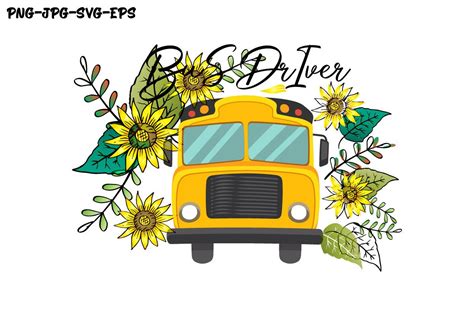 School Bus Driver Design, School Graphic by Chico · Creative Fabrica