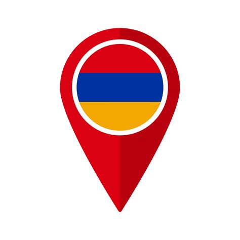 Flag of Armenia flag on map pinpoint icon isolated red color 34003735 PNG