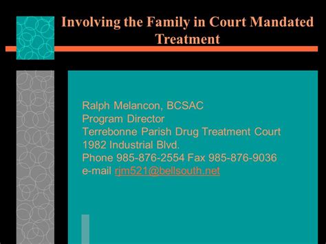 Ralph Melancon Bcsac Program Director Terrebonne Parish Drug Treatment