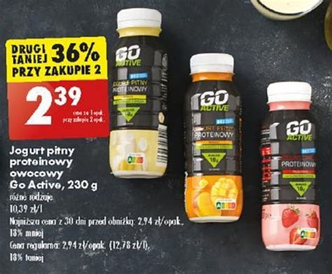 Promocja Jogurt Pitny Proteinowy Owocowy Go Active G W Biedronka