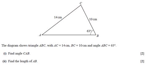 Sine Cosine Rule Worksheet Worksheets For Kindergarten