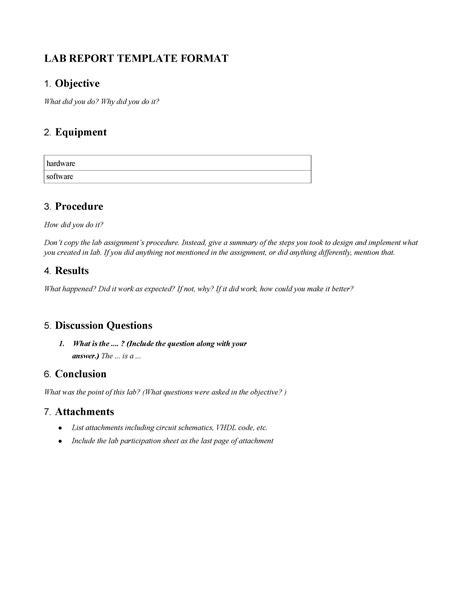 40 Lab Report Templates And Format Examples Templatelab