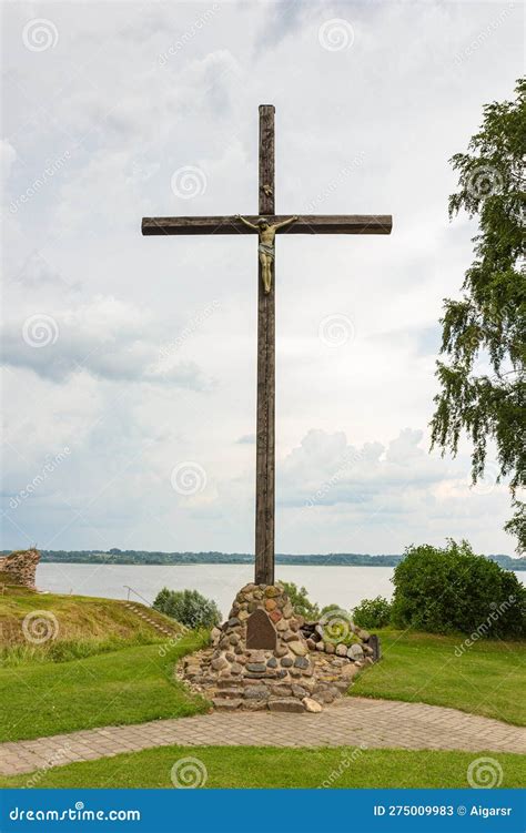 Wooden Cross with Jesus on it. Stock Image - Image of hill, faith ...