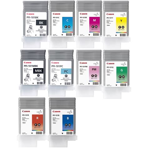 Original Canon Pfi Multipack Set Of Ink Cartridges Pfi Mbk