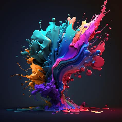 Premium Photo Abstract Paint Color Splash