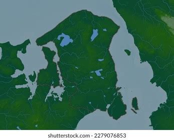 Hovedstaden Region Denmark Colored Elevation Map Stock Illustration 2279076853 | Shutterstock