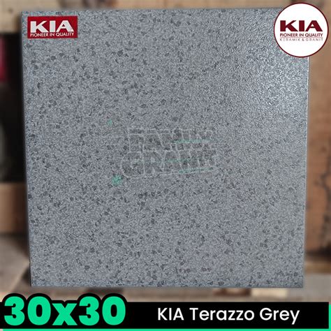 Jual Keramik Kasar X Kia Terazzo Grey Lantai Teras Garasi Carport