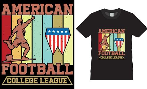 Premium Vector American Football College League T Shirt Design