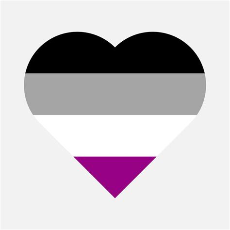 Asexual Flag Heart Vector Icon 6059822 Vector Art At Vecteezy