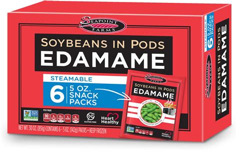 Seapoint Farms Edamame Soybeans In Pods Net Wt 30 Oz 851g Contains 6 5 Oz 142g Packs 6