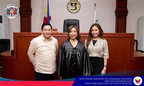 Governor Athena Tolentino Sworn In As Cavite Chief Executive SUNDAY