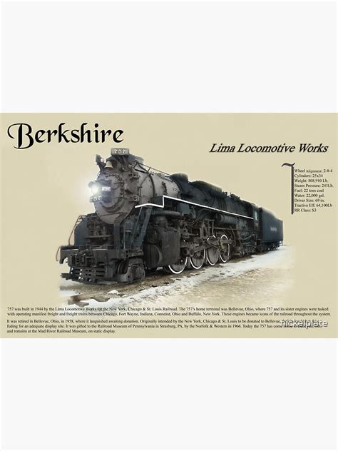 ""Berkshire" 2-8-4 Steam Locomotive" Sticker for Sale by nickelplate ...