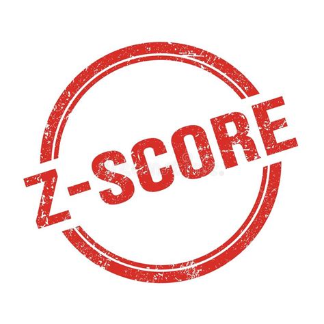 Z SCORE Text Written On Red Grungy Round Stamp Stock Illustration